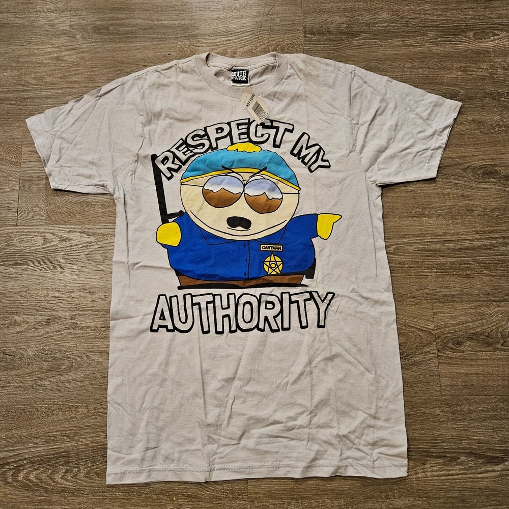 2011 South Park Cartman Respect My Authority T Shirt Mens M Hot Topic NWT